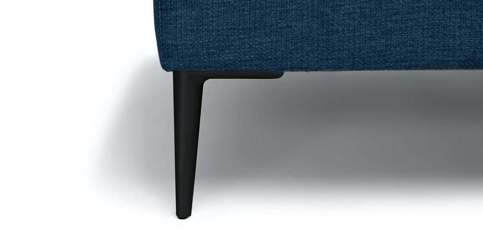 Blue Fabric Ottoman, Metal Legs | Article Nova Modern Furniture