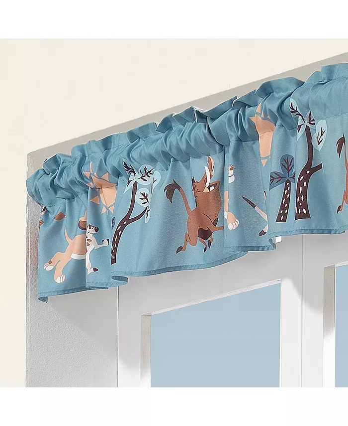 Lambs and Ivy Disney Baby Lion King Adventure Blue Simba Timon Pumbaa Window Valance by Lambs and Ivy
