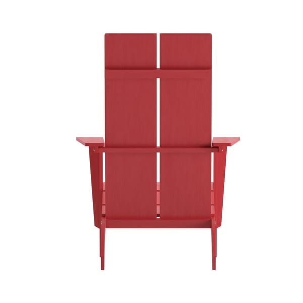 Modern Dual Slat Back Adirondack Style Patio Chair
