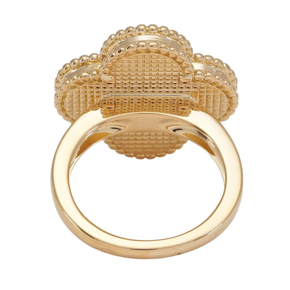 Van Cleef & Arpels Magic Alhambra Ring 18K Yellow Gold Mother of Pearl