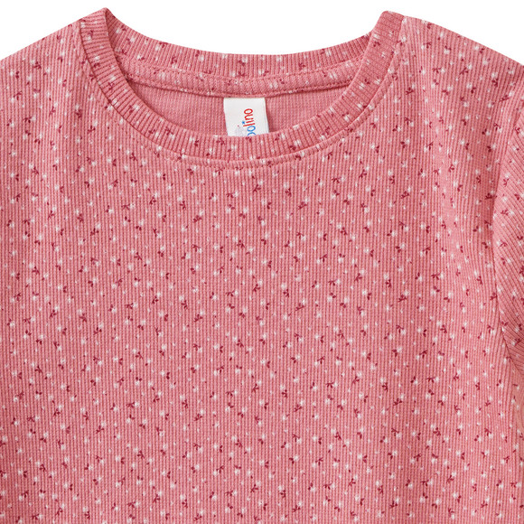 Topolino Mädchen T-Shirt mit Rippstruktur