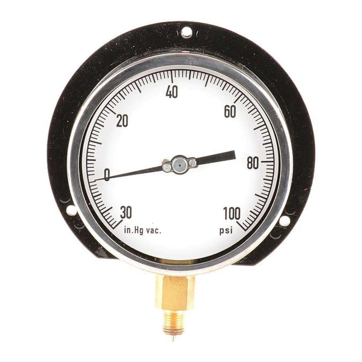Zoro Select 11A483 Vacuum Gauge,Process,4-1/2 in