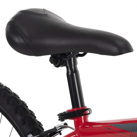 Hardtail Mountain Bike, Stone Mountain 24-26 inch 21-Speed, Lightweight, Gloss Red (74808)