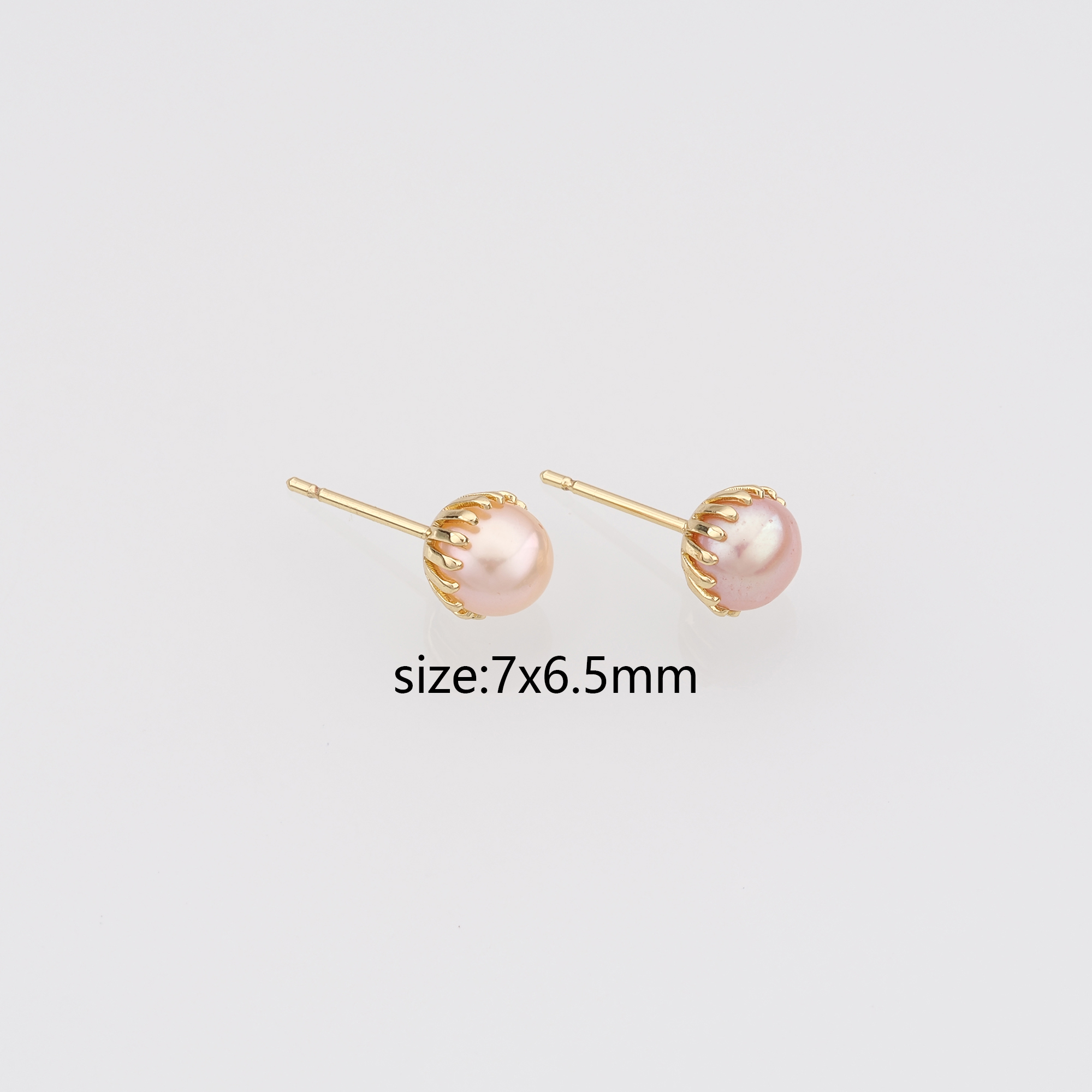 18K Gold Filled Oval Stud Earrings,Pearl Earrings,Minimalist Earring,Dainty Earrings,Gift for Wife