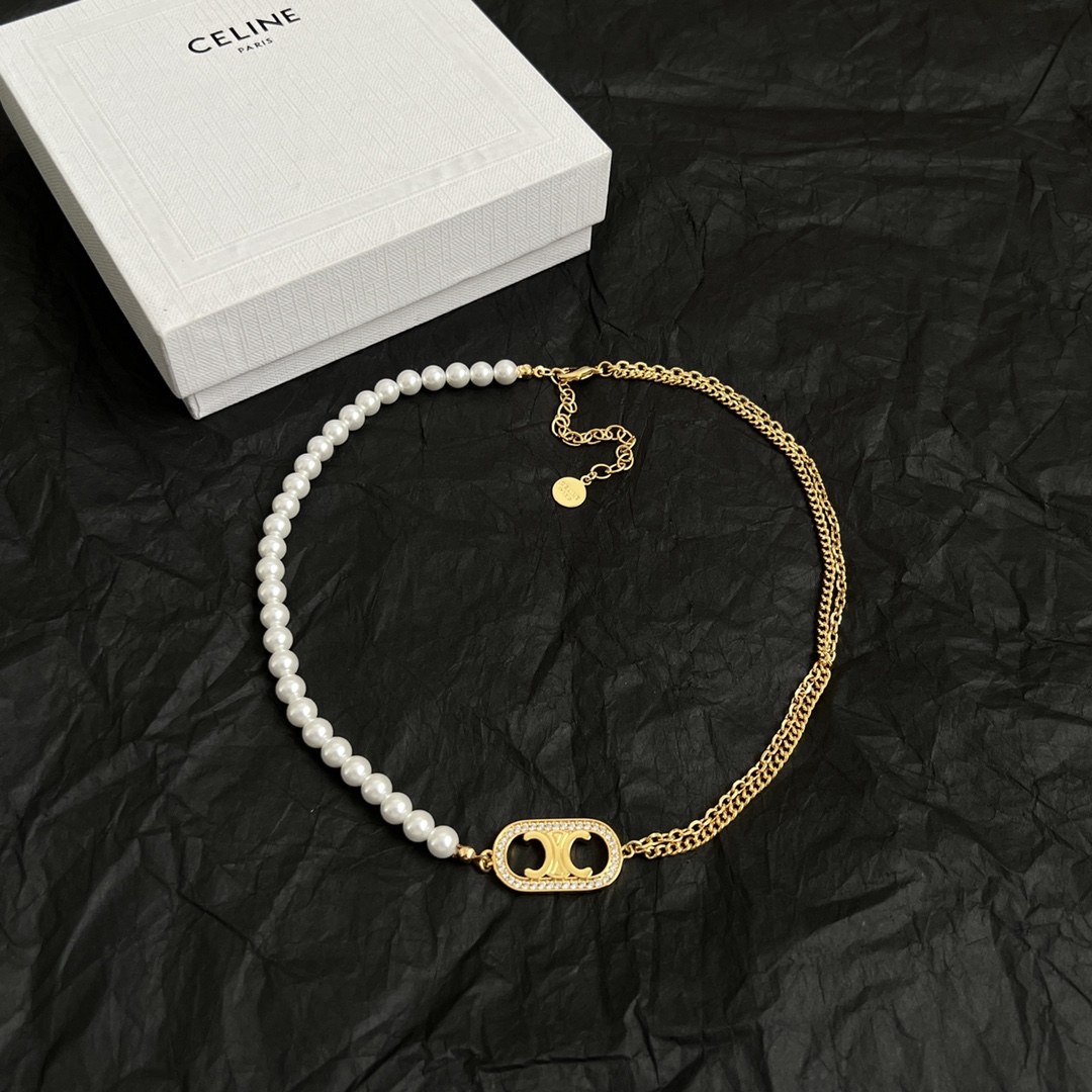 Celine patchwork necklace - cnluxepick