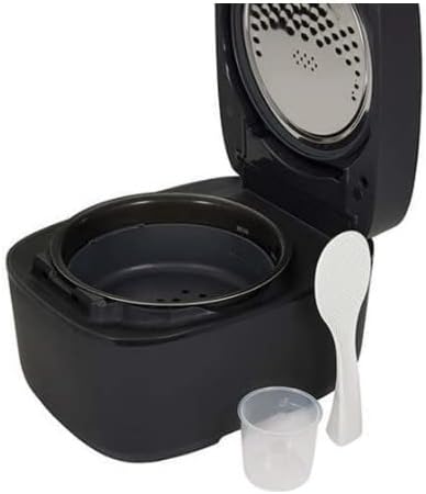 Induction Rice Cooker and Warmer, 5.5 Cup Capacity, Black, 9.25 x 12.25 x 7.88