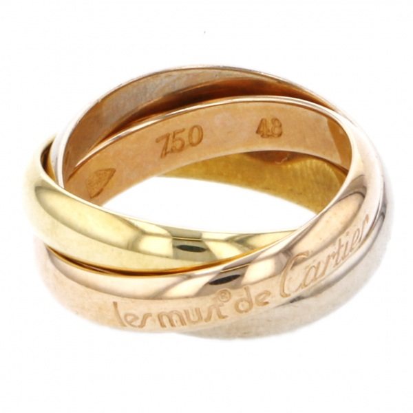 Cartier Trinity K18YG Yellow Gold K18WG White Gold K18PG Pink Gold Ring Tri-Gold