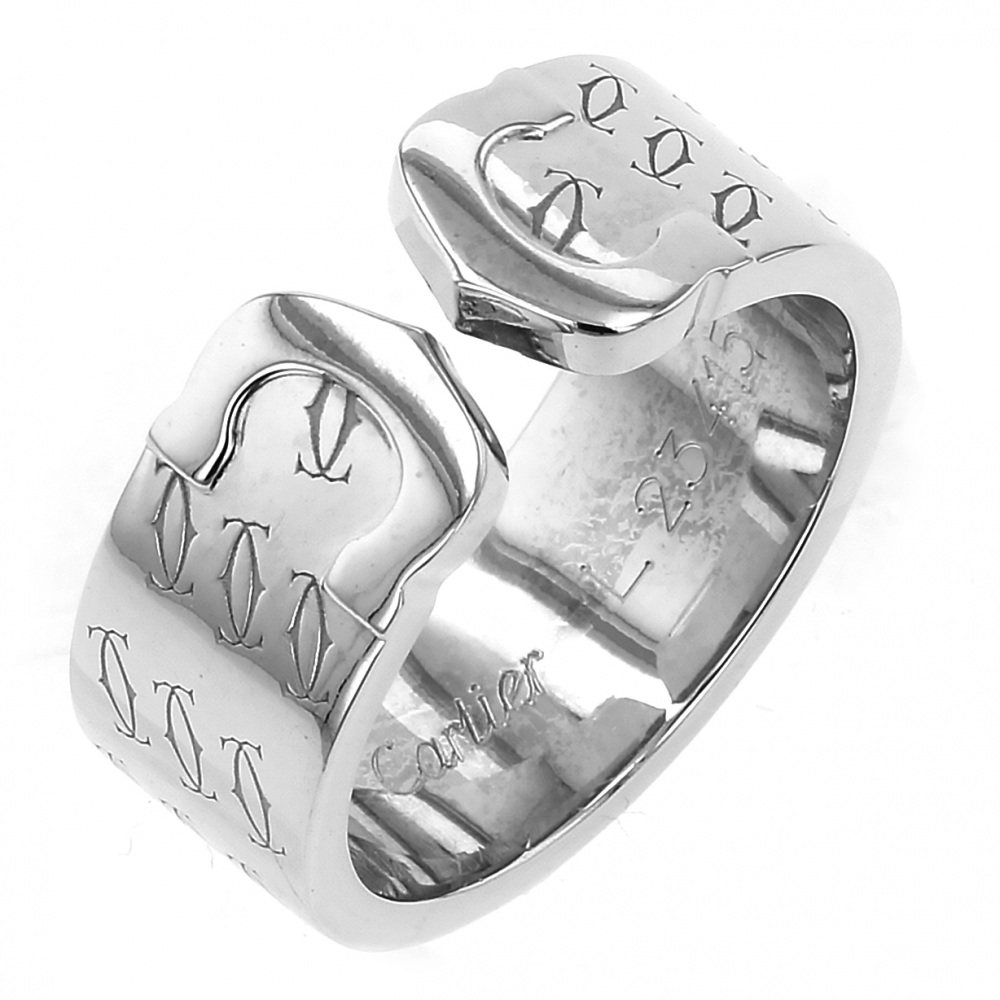 Cartier 2C C Duling #54 Ring 18K White Gold