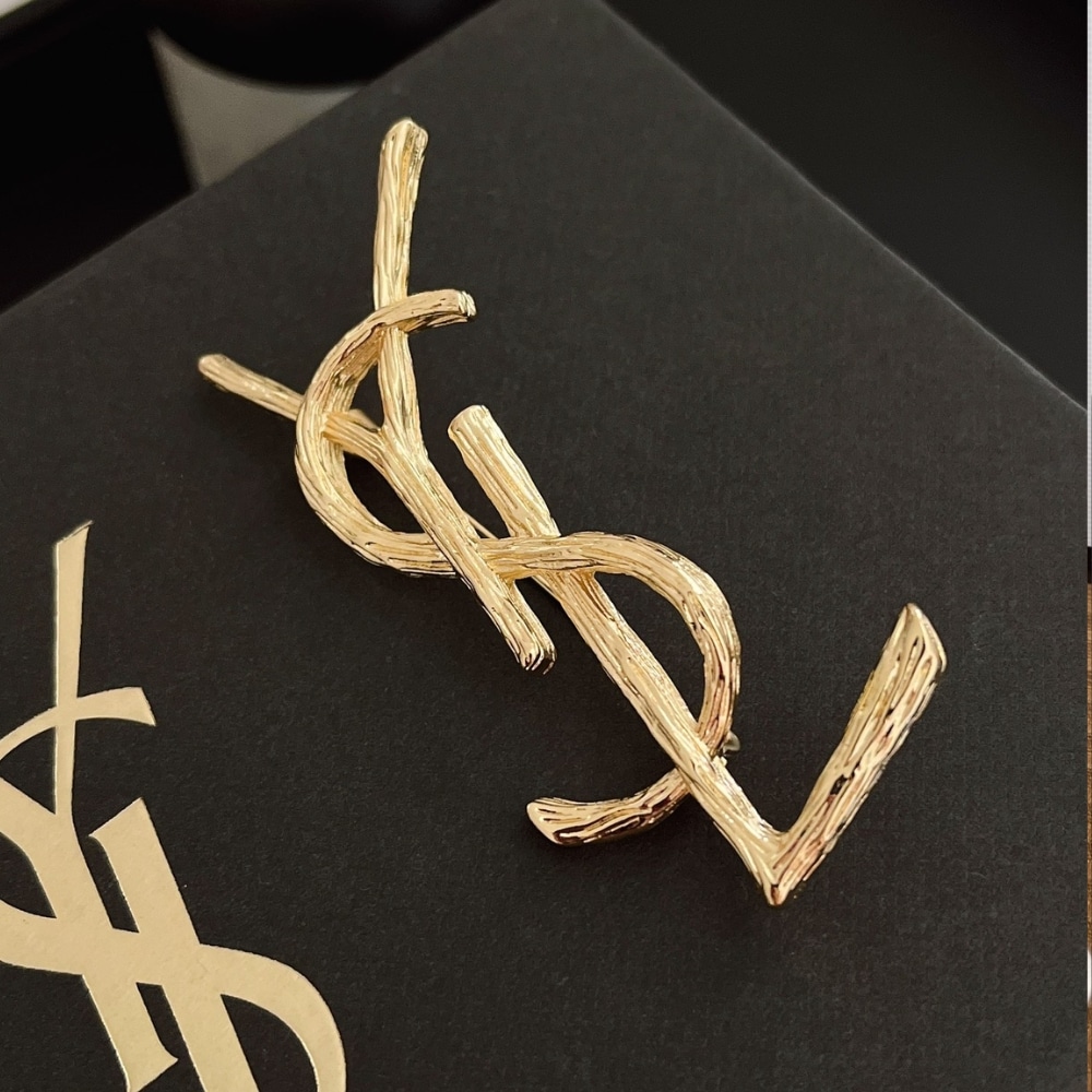 Saint Laurent Ysl Brooch Gold 748486Y1500 8007