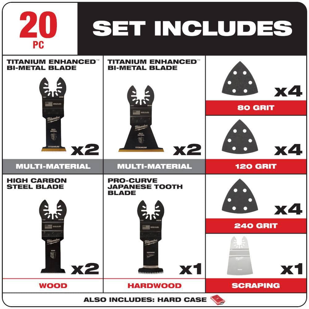 Milwaukee Oscillating Multi-Tool Blade Kit (20-Piece) 49-10-9220