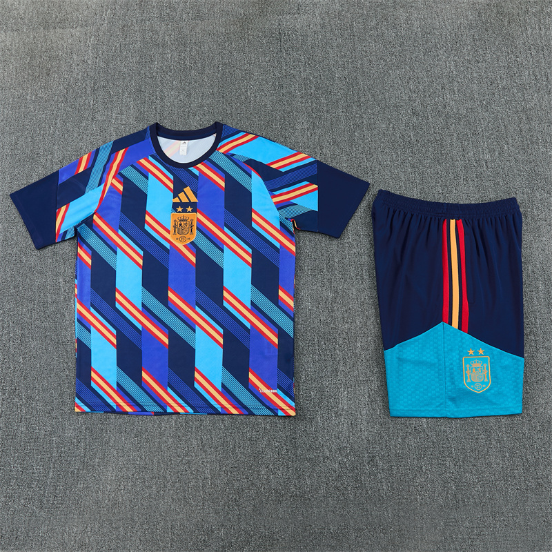 Spain Short Sleeves Training Suit -Two Stars