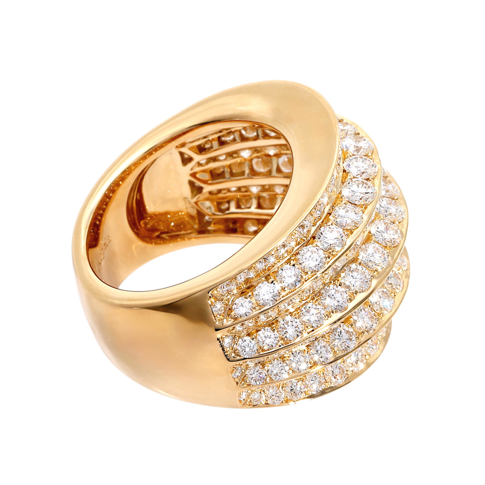 Van Cleef & Arpels K18 Yellow Gold Ring Diamond
