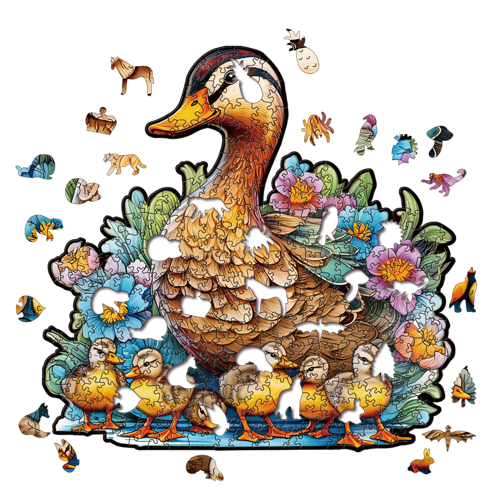 Animal Wooden Puzzle-Lovely Duck