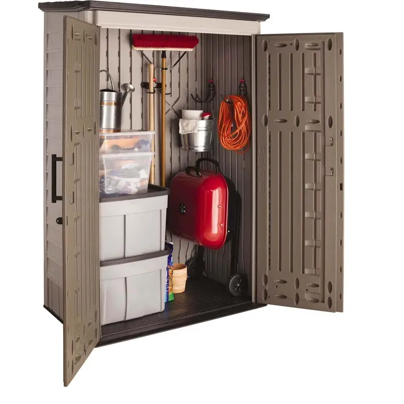 Rubbermaid 2025 Series Garden Storage Shed – 52 cu ft, Lockable Doors, UV-Resistant