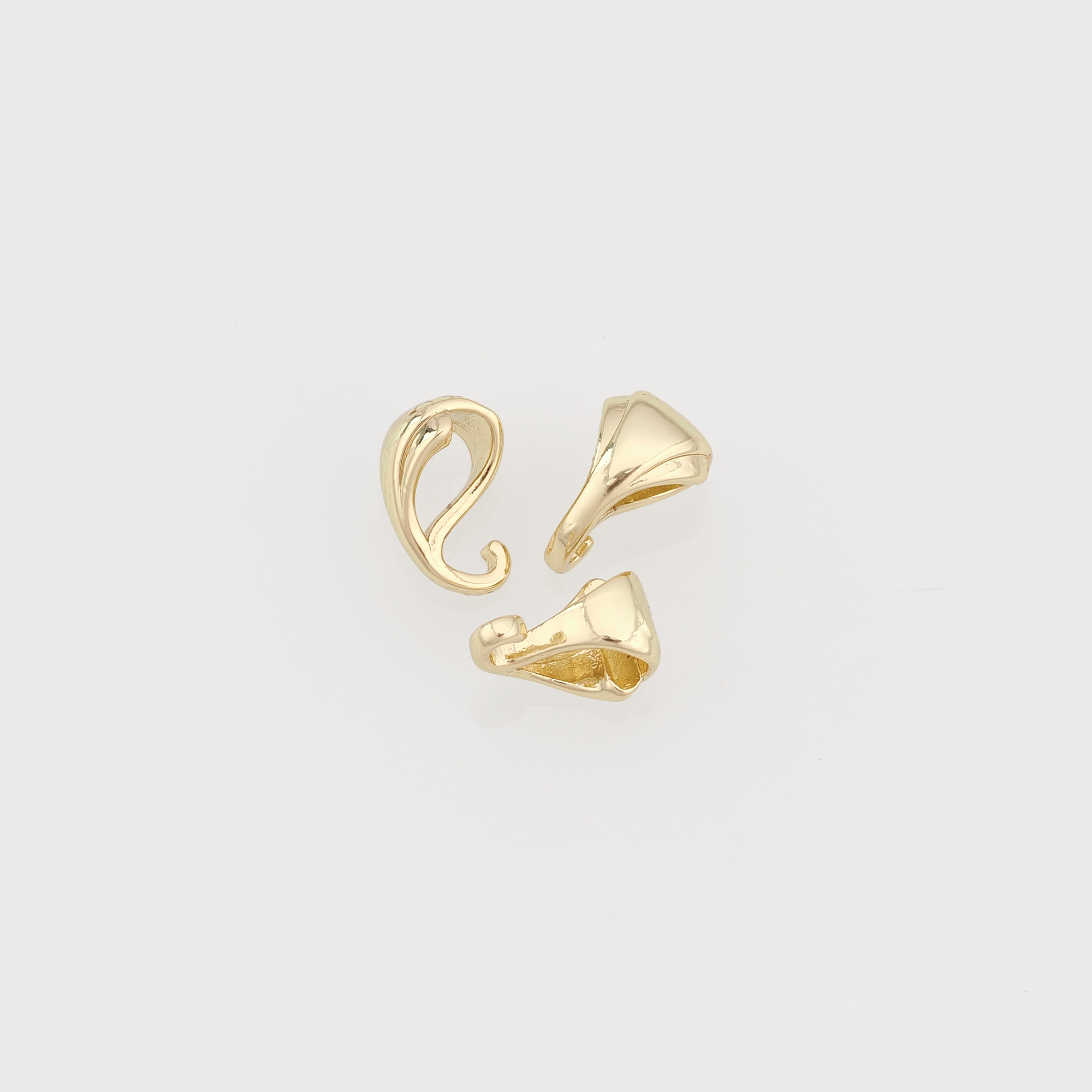 18K Gold Filled Pendant Clasp,Snap Clasp,Bail Connector for DIY Jewelry Necklace Bracelet