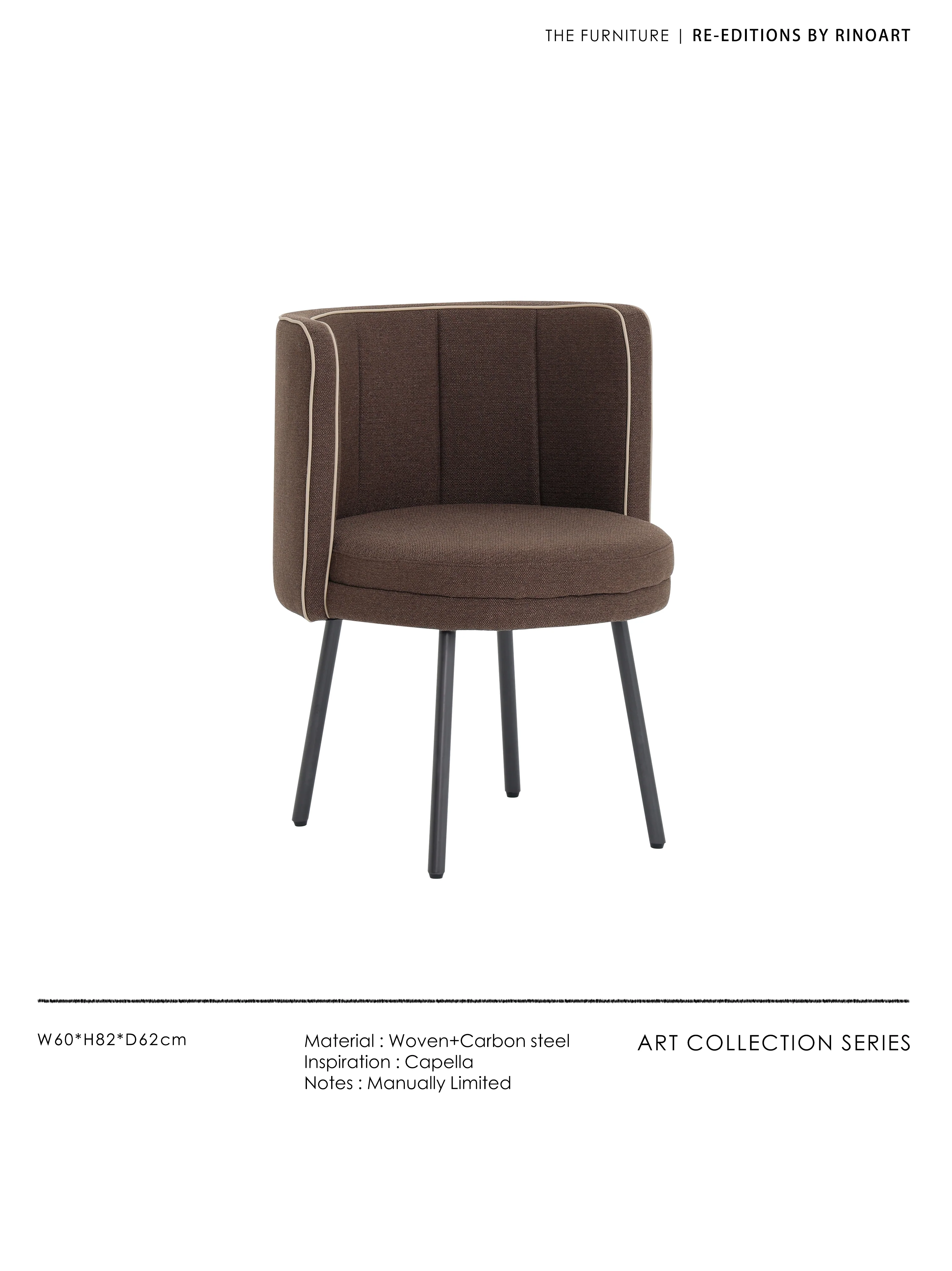 CH076 - Capella Lounge Chair: Italian, Cotton and Linen, Armchair, Sofa Chair