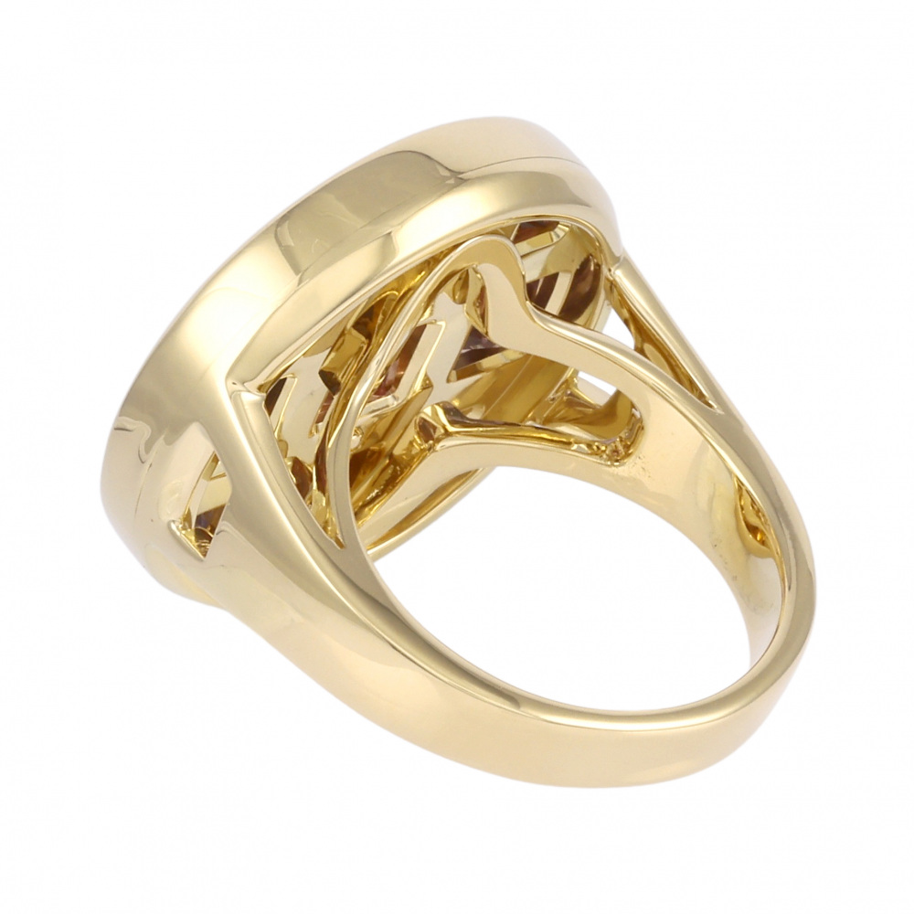 Cartier Pasha Grid K18YG Yellow Gold Ring Multicolor