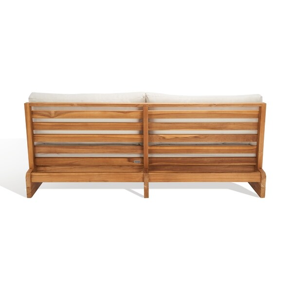 SAFAVIEH Couture Julianne Brazilian Teak Patio Sofa