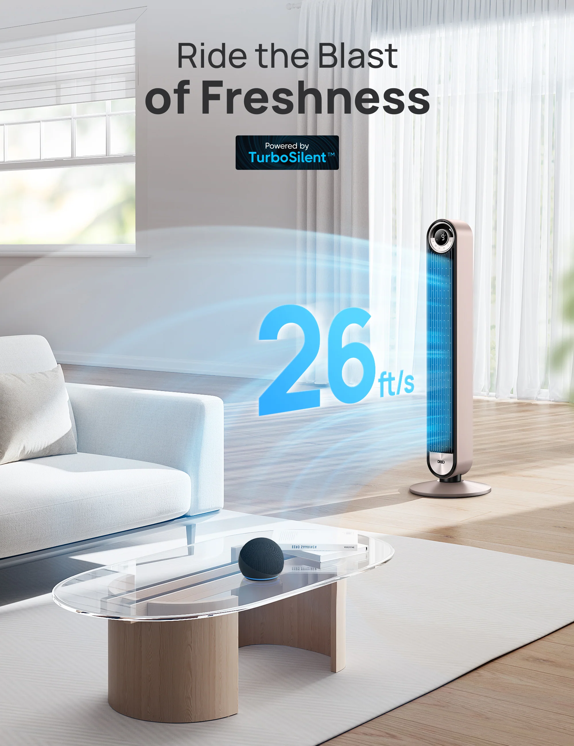 Smart Tower Fan Cruiser Pro T2S 26ft/s