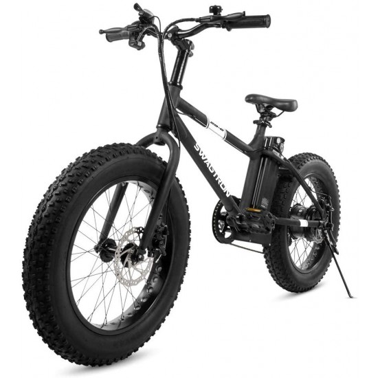 EB-6 Bandit E-Bike 350W Motor, Power Assist, 4″ Tires, 20″ Wheels, Removable 36V Lithium Ion Battery, Dual Disc Brakes– Electric Bike 7-Speed SIS Shifting Built for Trail Riding