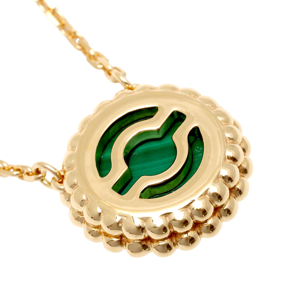 Van Cleef & Arpels Perlet Kruul Necklace 18K Yellow Gold Malachite VCARP4DM00