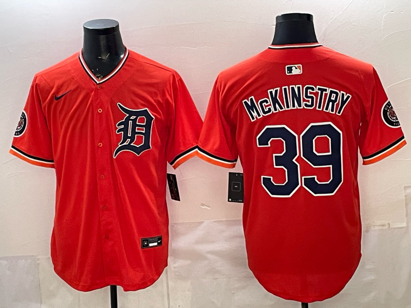Men's Detroit Tigers Zach McKinstry #39 Orange Replica Player Jersey