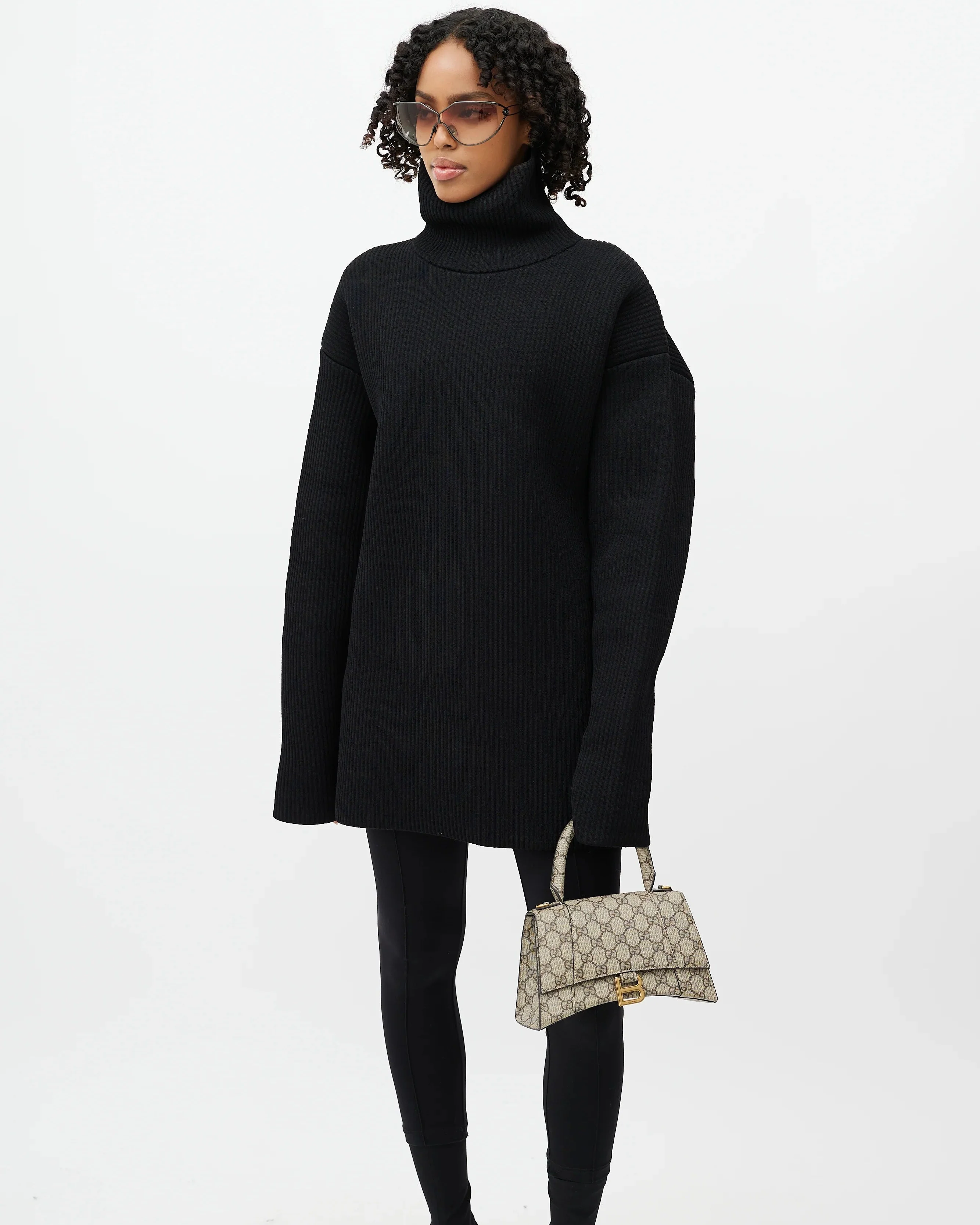 Gucci x Balenciaga The Hacker Project Small Canvas Hourglass Shoulder Bag – Beige