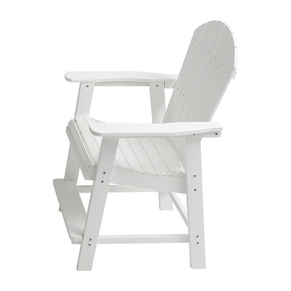 2piece Set Patio Bar with Armchair Set,White