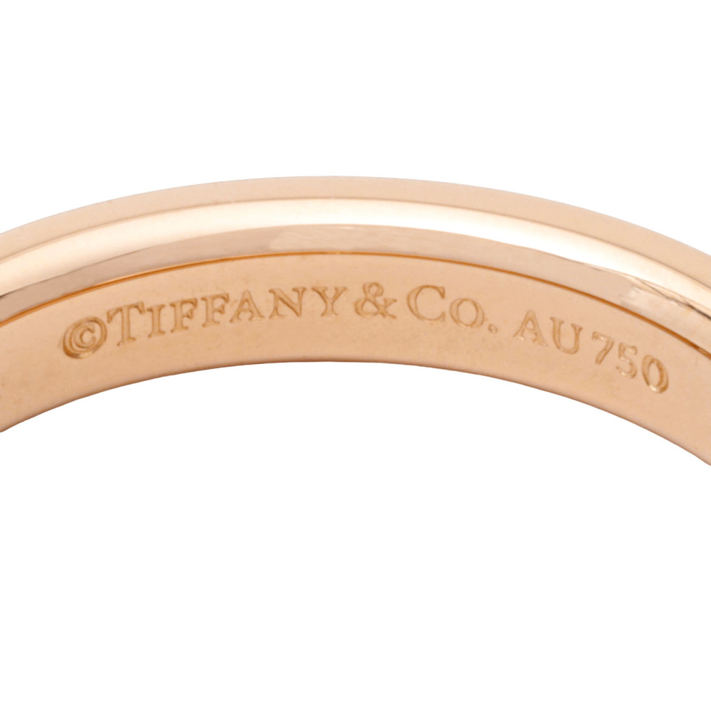 Tiffany & Co. Tiffany Band Ring 18k Rose Gold Ring Diamond 60000528