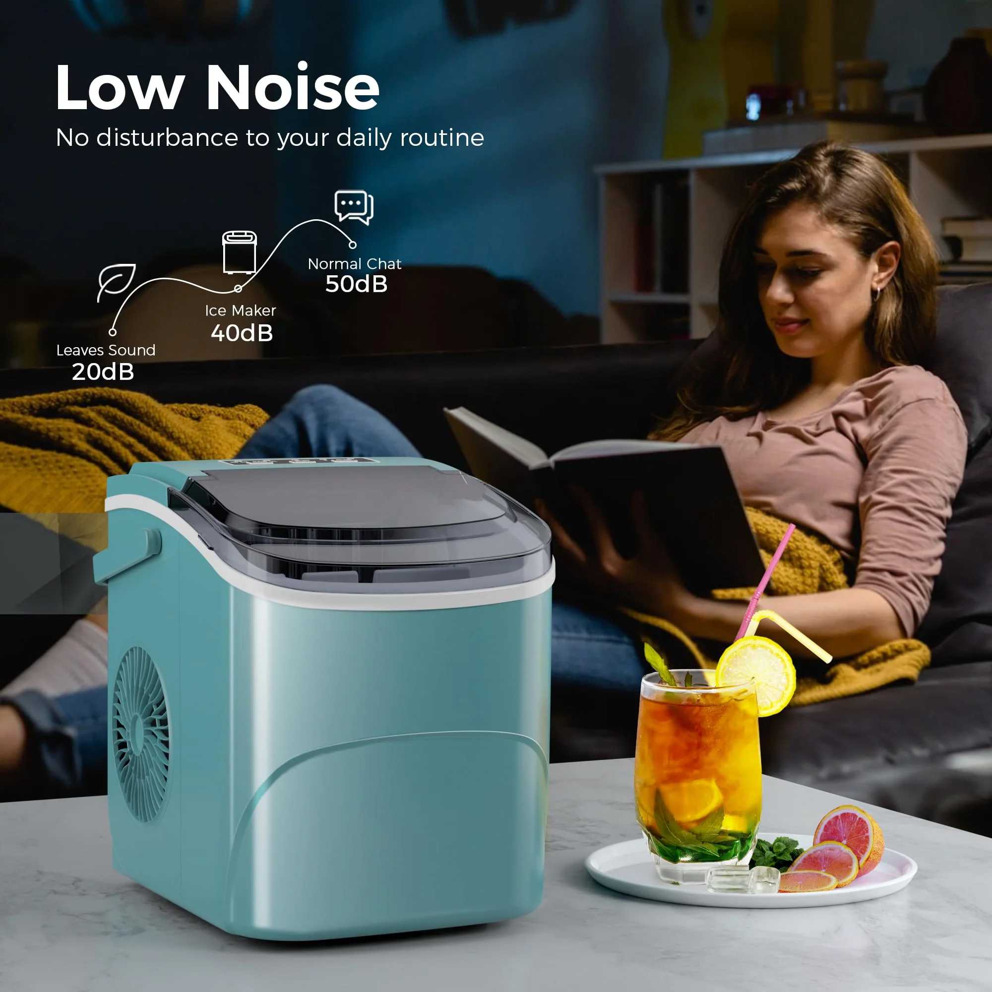 Kismile Ice Makers Countertop with Handle Z5812B