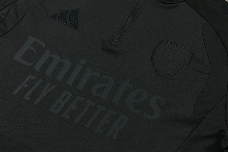 Arsenal 26/27 Half Zipper Training Suit - Full Black 4