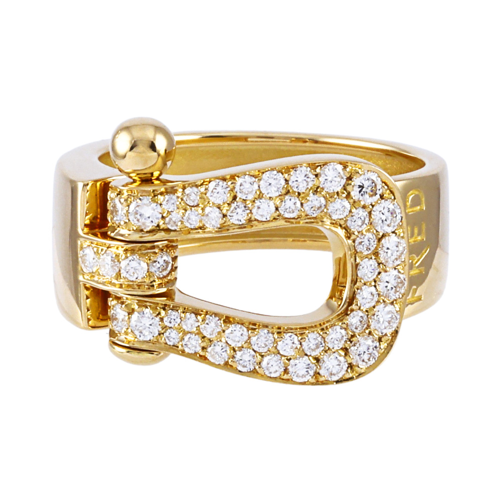 FRED Force 10 Ring 18K Yellow Gold Diamond 4B0351