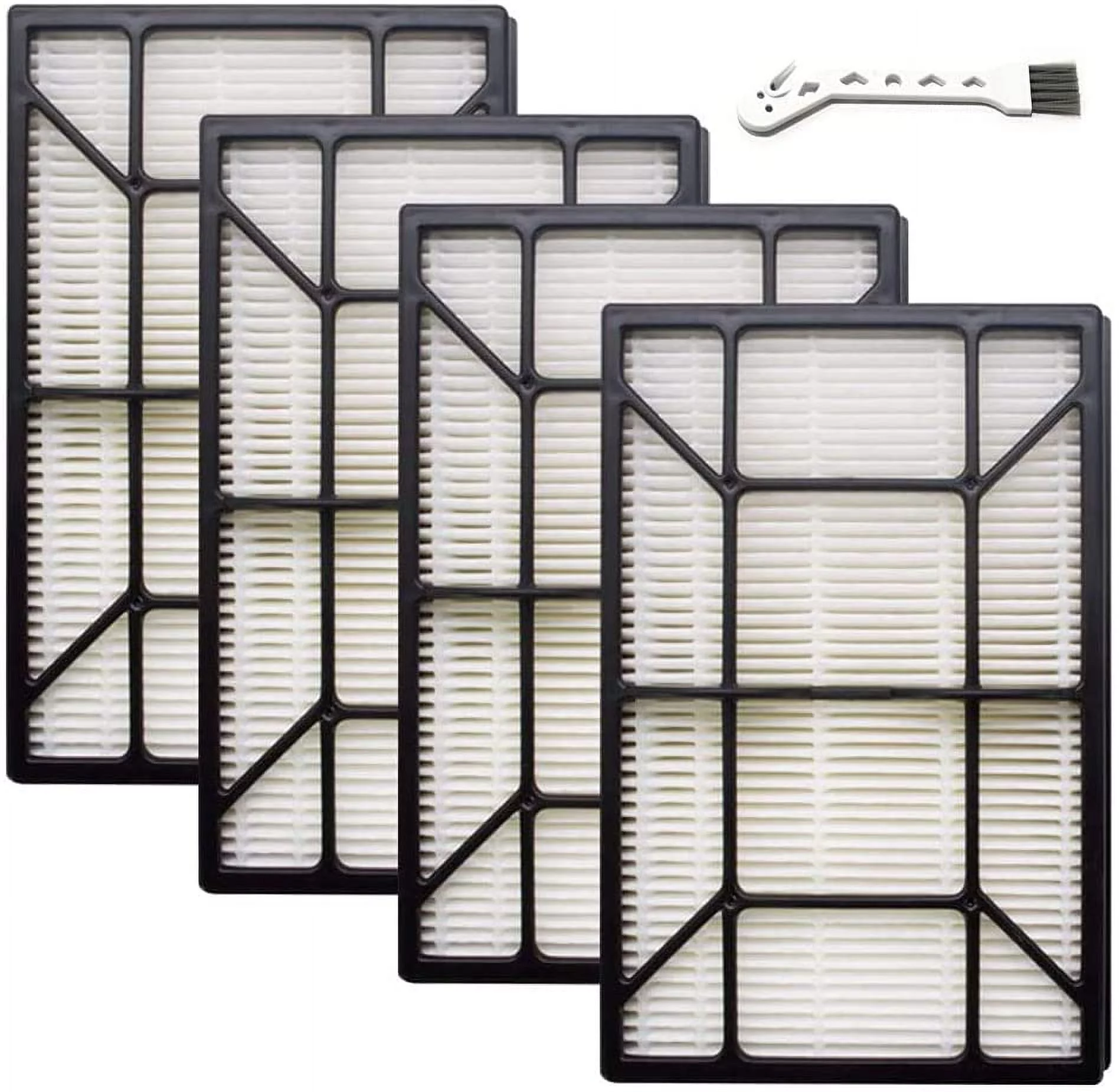 MaximalPower Replacement HEPA Media Filter for Kenmore Hepa Media filter EF 9 Air Vacuum Model #53296 #40195 (4 Pack & Brush)