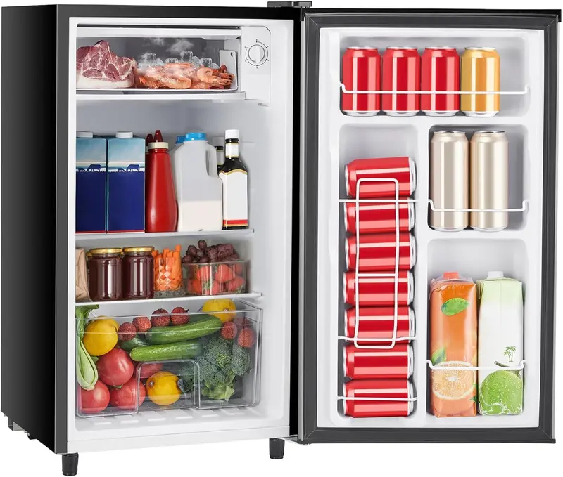 Sweetcrispy 3.2 cu.ft. Single-Door Mini Fridge with Freezer – Compact Office Cooler