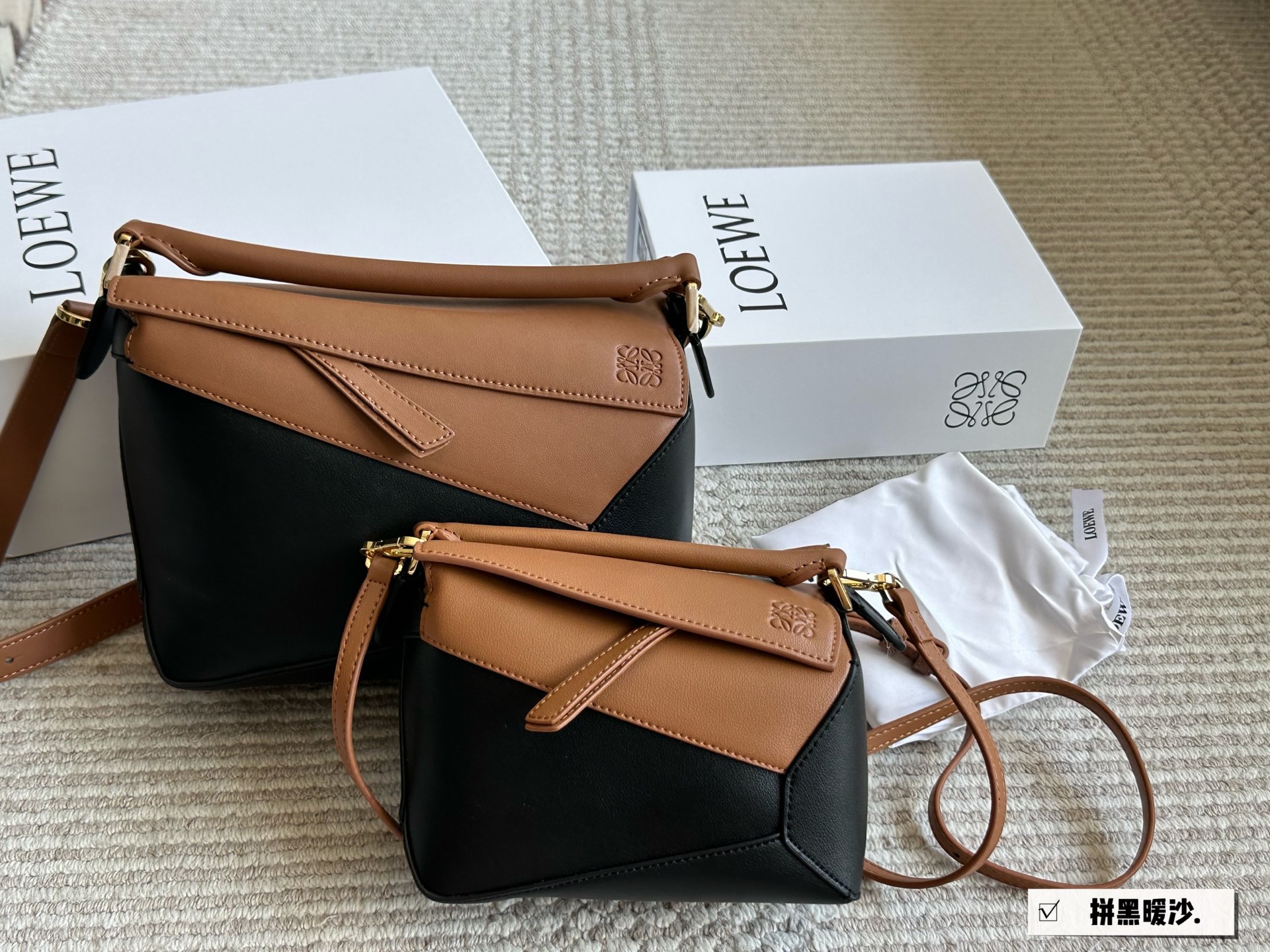 Loewe color-blocked geometric bag - cnluxepick