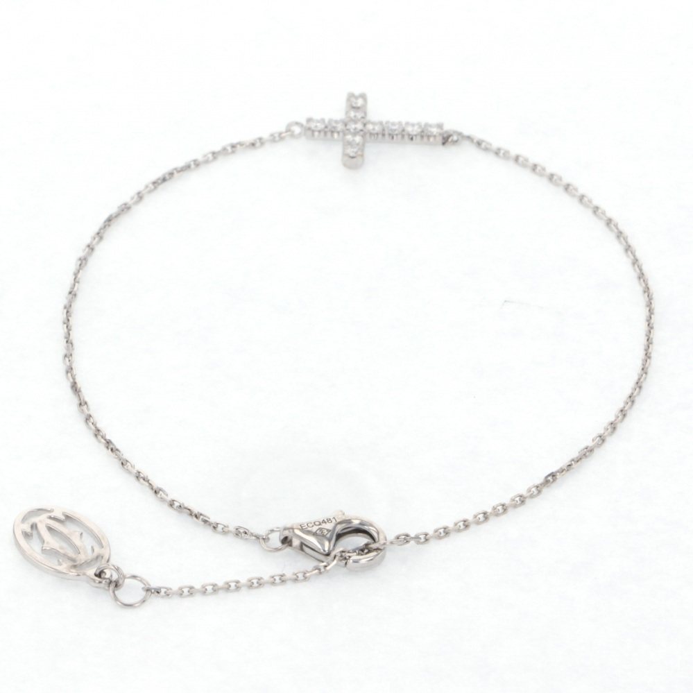 Cartier Symbol Blessed Red Cross K18WG White Gold Bracelet Diamond
