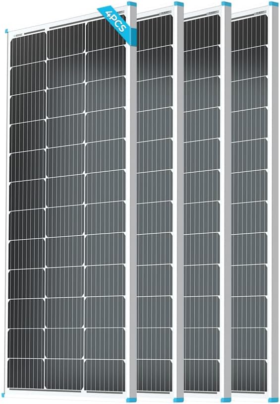 Solar Panel 175 Watt 12 Volt, High-Efficiency Monocrystalline PV Module Power Charger for RV Marine Rooftop Farm Battery and Other Off-Grid Applications, 175W, Single