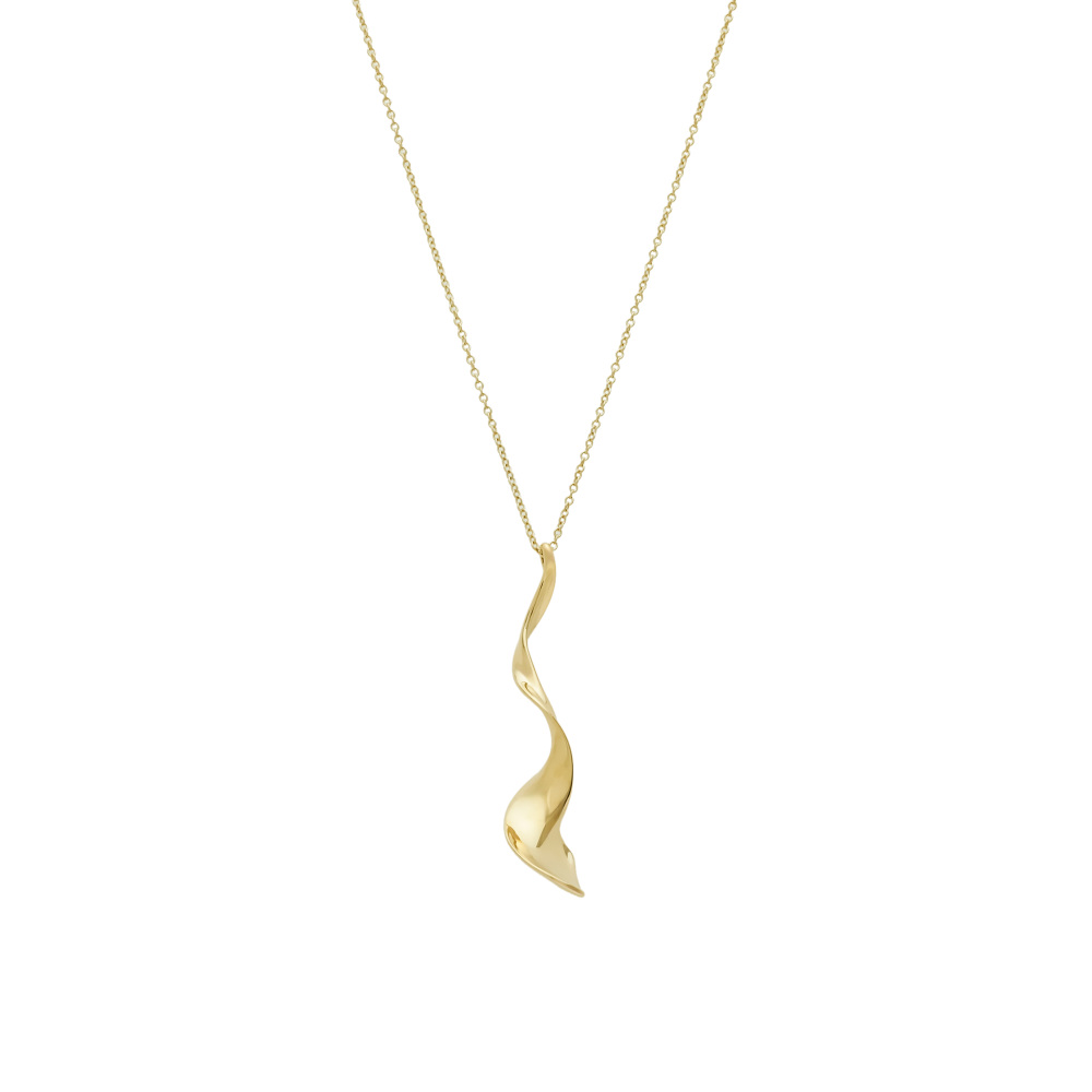 Tiffany & Co. Frank Gehry Orchid Drop Run Necklace 18K Yellow Gold