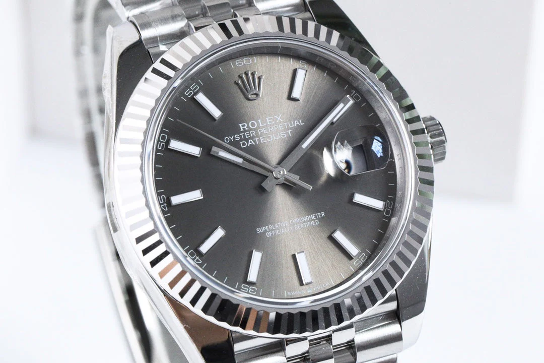 DATEJUST 41 GREY DIAL SILVER CASE
