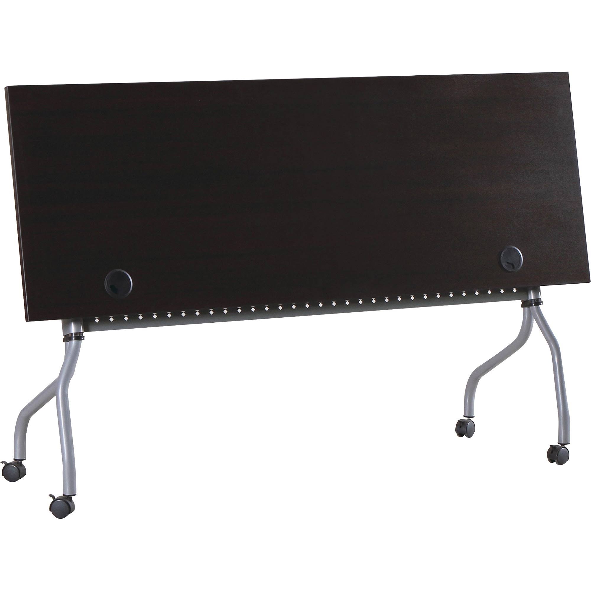 Lorell Espresso,Silver Training Table