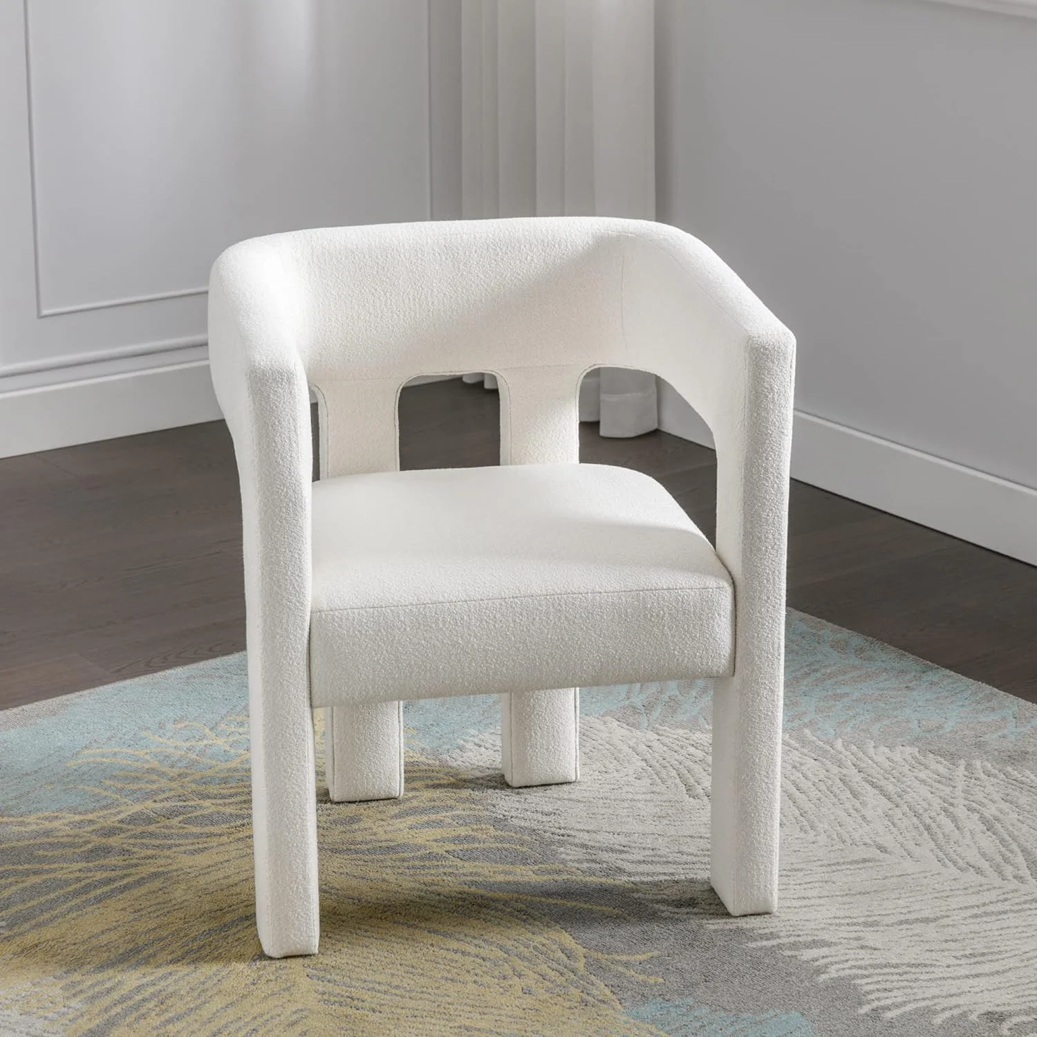 Accent Chair, Upholstered Armchair With Solid Wood Frame, Modern Small Accent Chairs For Living Room, Bedroom, Dining Room, Beige