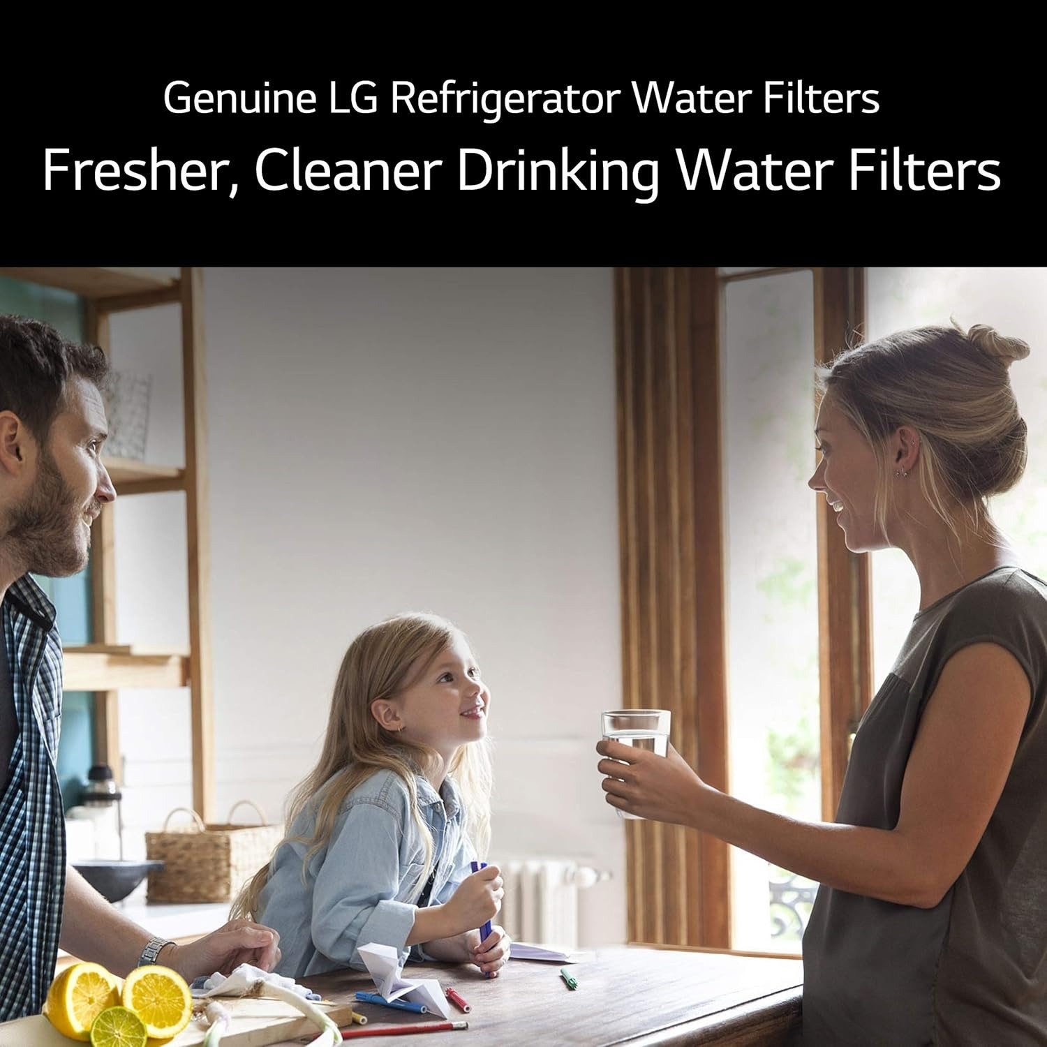 6-Month / 200 Gallon Refrigerator Replacement Water Filter, 3 Count (Pack of 1), White
