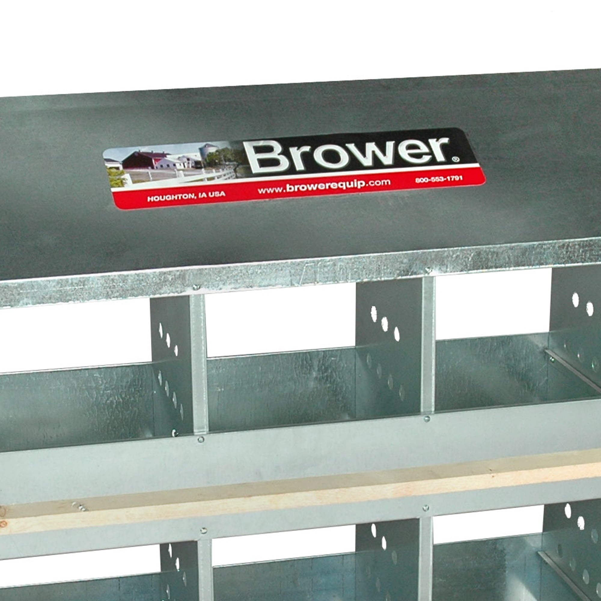 Brower Galvanized Steel 10 Hole 50 Bird Poultry Nest Chicken Brooding Box