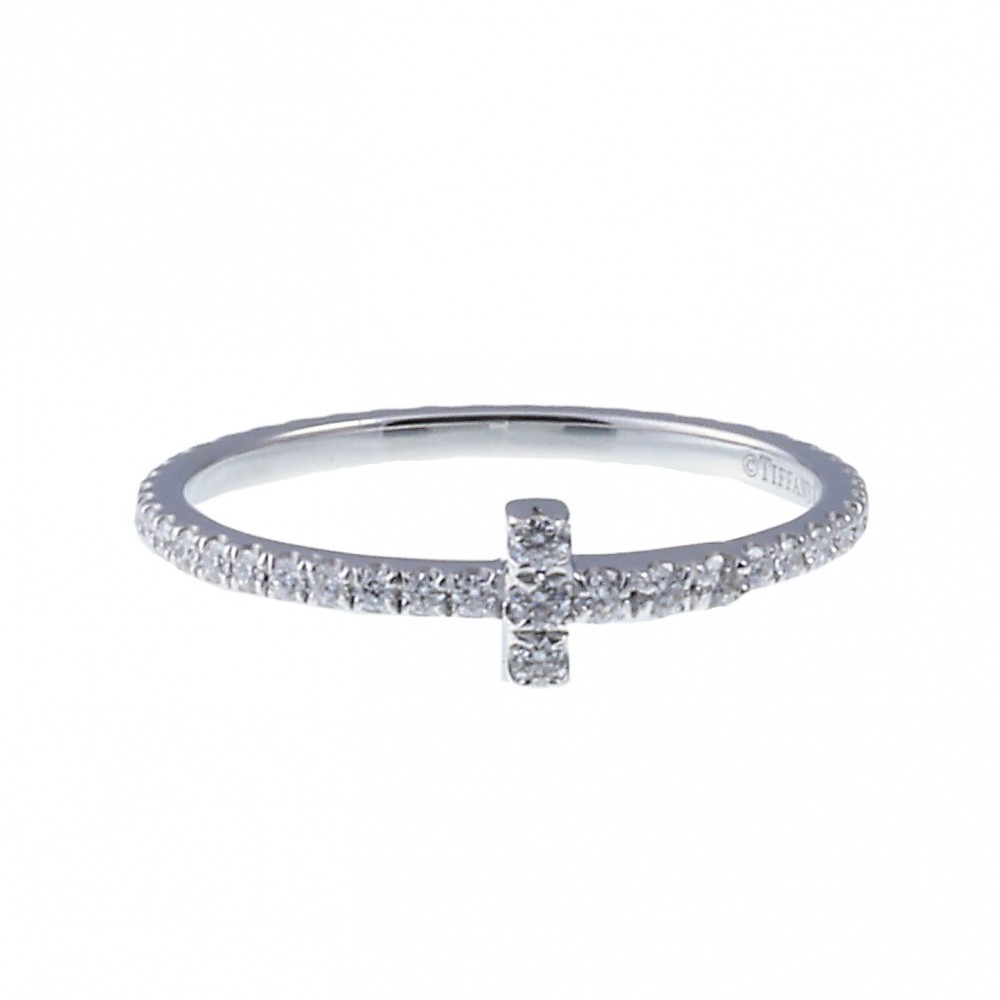 Tiffany & Co. Tiffany T Wire Eternity Ring 18K White Gold Diamond