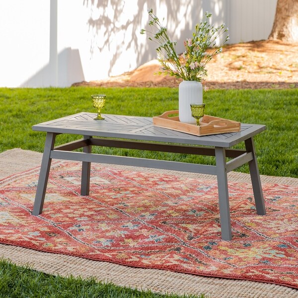 Middlebrook Elephant Point Acacia Wood Chevron Coffee Table