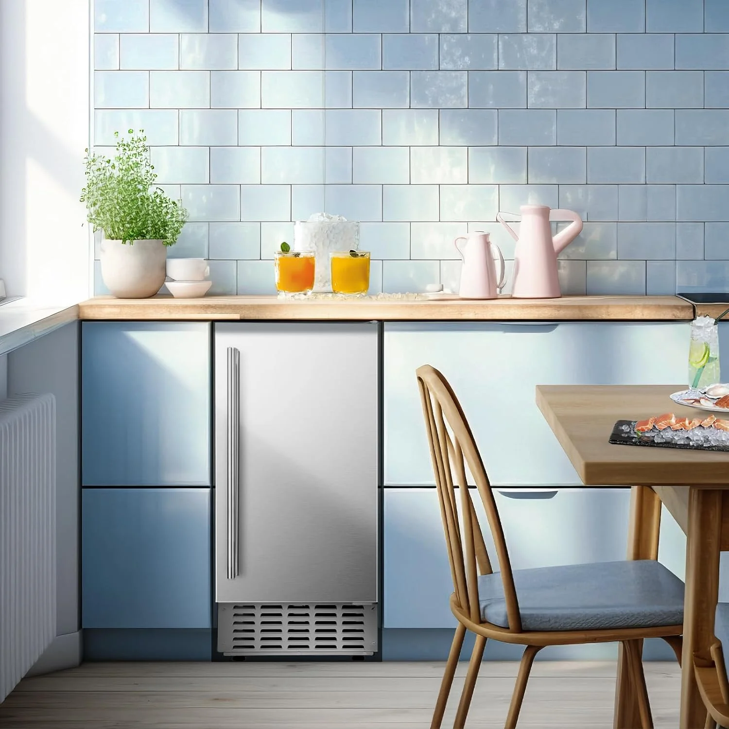 Kismile Commercial Under Counter Built-in Nugget Ice Maker Z5830N