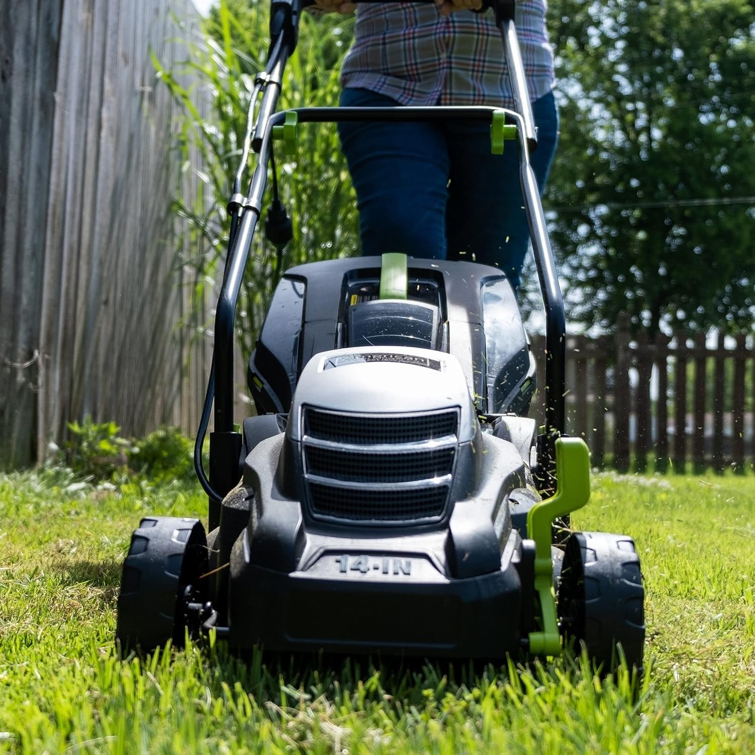 14′′ 11-Amp Corded Electric Lawn Mower, Black