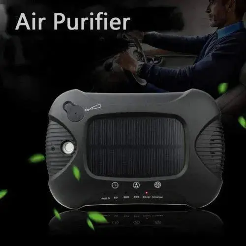 USB Car Air Purifier & Aroma Diffuser – HEPA + PM2.5 Filtration with Auto Mist & Humidification