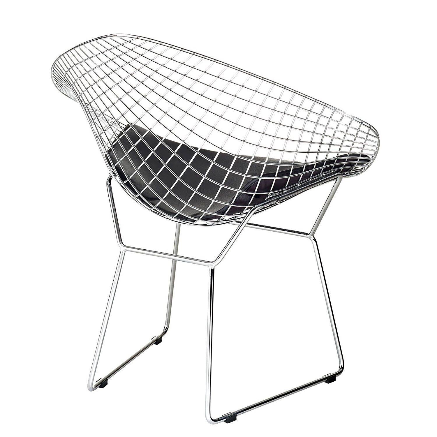 Zale 33x22 W Faux Leather Seat Papasan Chair - Black