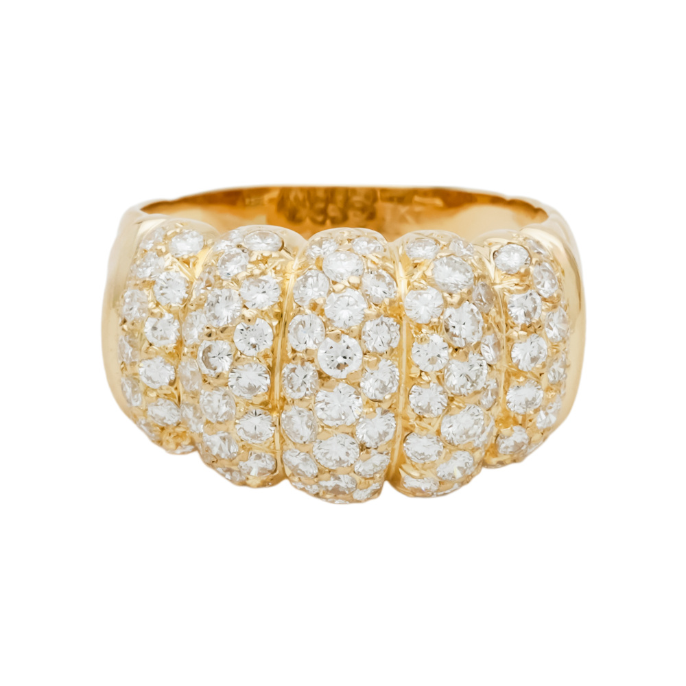 Van Cleef & Arpels Mantille K18 Yellow Gold Ring Diamond